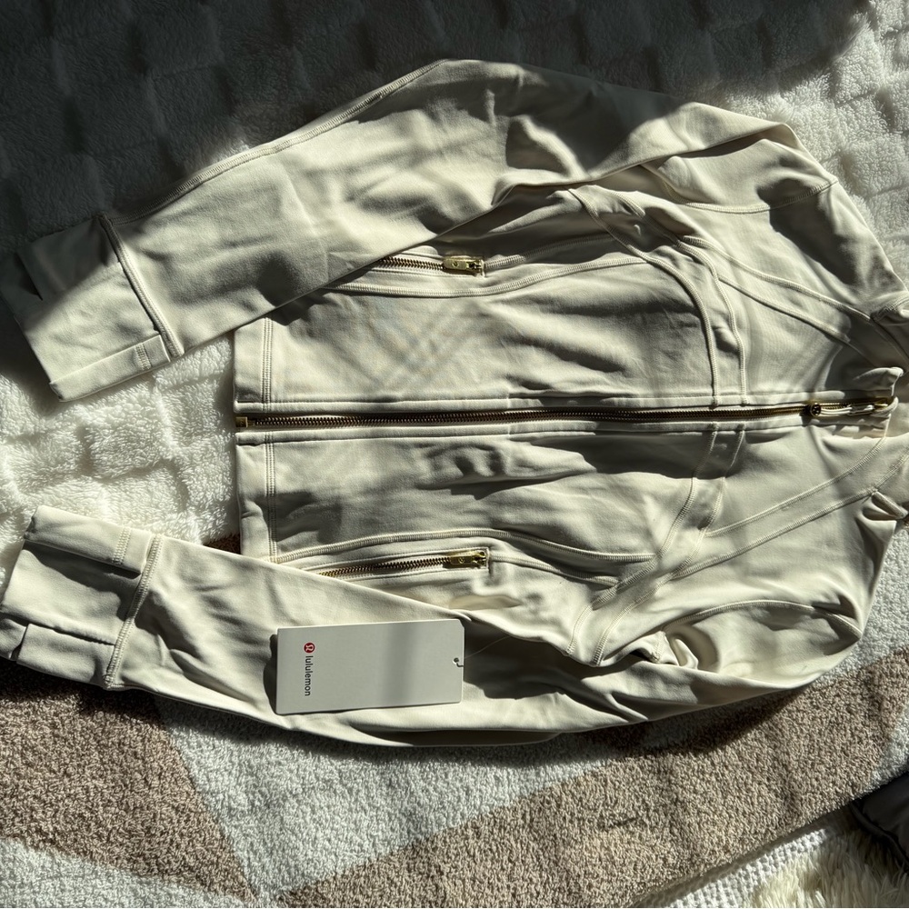 Lululemon Athletica Cream Bomber Jacket